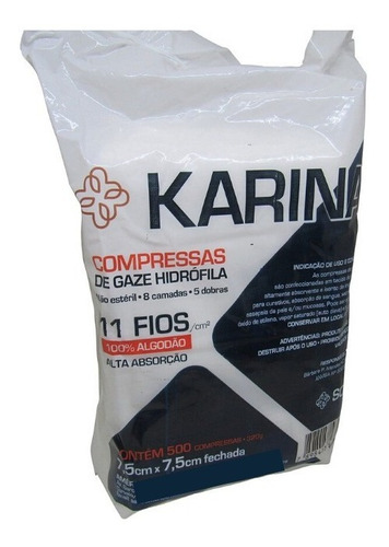 Gaze Karina 11 Fios c/500 Unidades -Medical