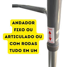 Andador Alumínio Fixo e Articulado 3 Barras – Hidrolight