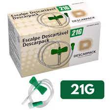 Escalpe Descartável 21G C/100 Unidades – Descarpack