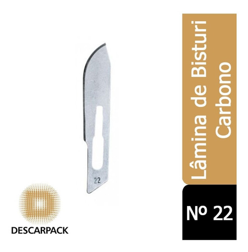 Lamina De Bisturi Aço Carbono Nº 22 C/100 – Descarpack