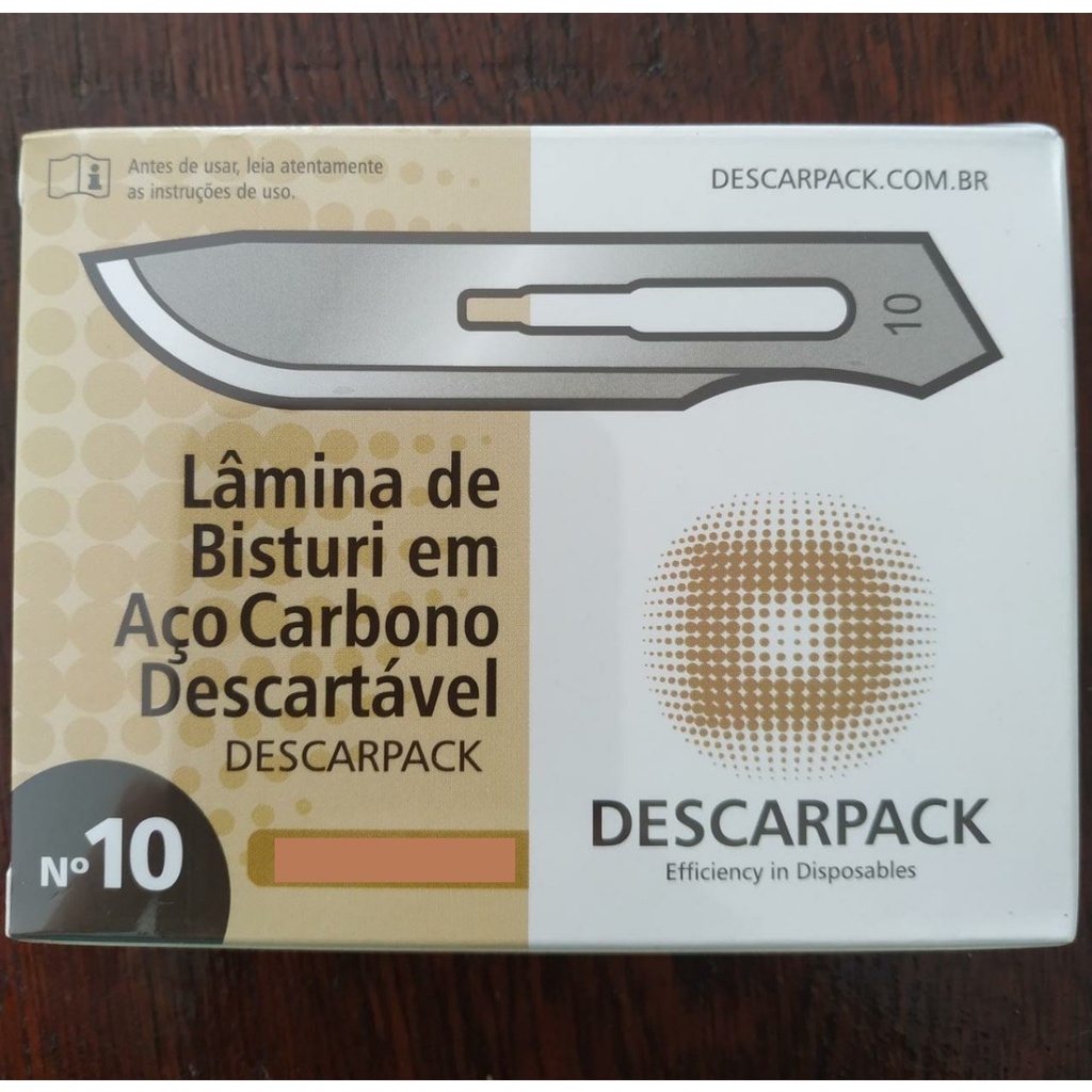 Lamina De Bisturi Aço Carbono Nº 10 C/100 – Descarpack