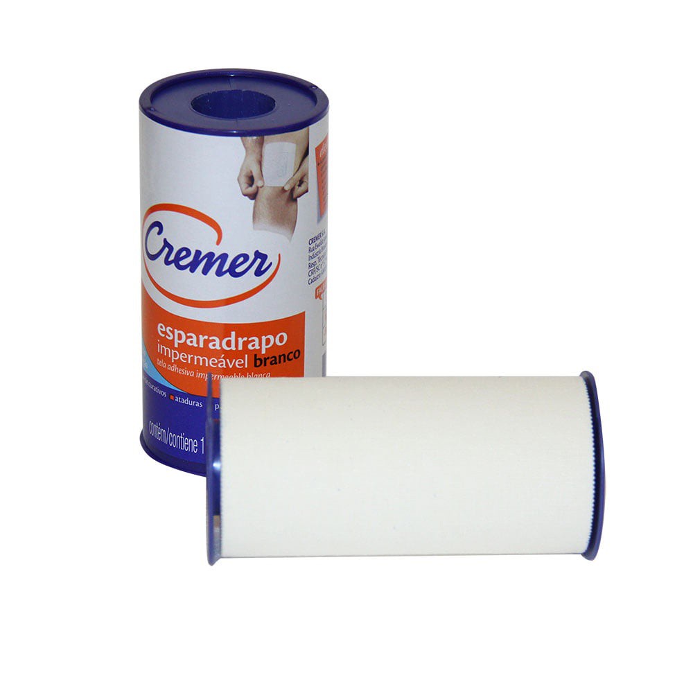 Esparadrapo Impermeável Branco 10cm x 4,5m- Cremer  Kit C/4 Unidades